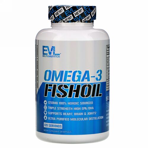EVLution Nutrition, Omega-3 Fish Oil, 120 Softgels