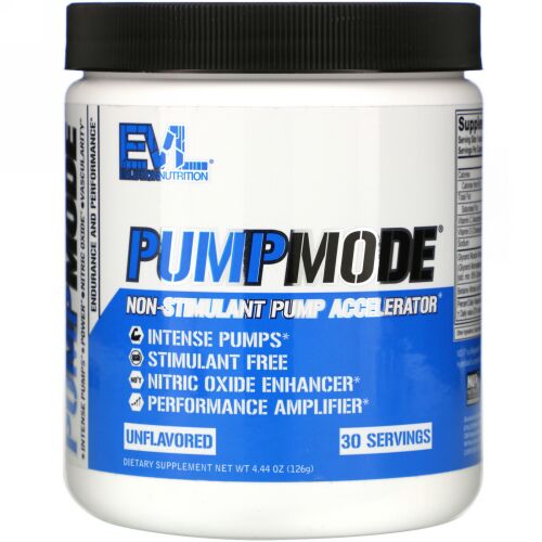 EVLution Nutrition, PumpMode（パンプモード）、非刺激性ポンプアクセラレーター、126g（4.44オンス）