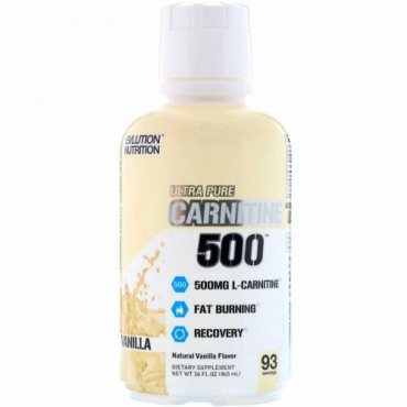 EVLution Nutrition, Ultra Pure CARNITINE500, Vanilla, 16 fl oz (465 ml) (Discontinued Item)
