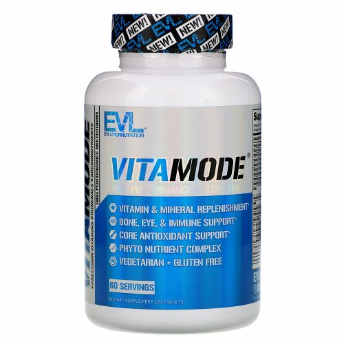 EVLution Nutrition, VitaMode（ビタモード）、ハイパフォーマンスマルチビタミン、120粒