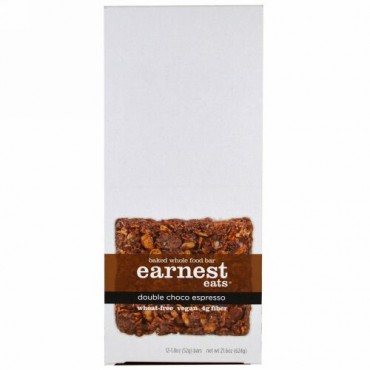 Earnest Eats, ベークドホールフードバー、ダブルチョコエスプレッソ、12本、各1.8オンス (52 g) (Discontinued Item)