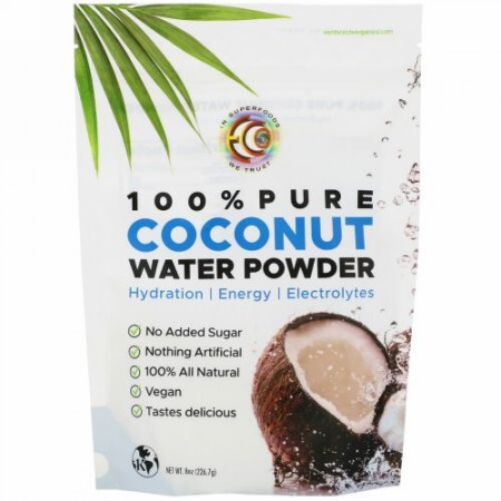 Earth Circle Organics, 100% Pure Coconut Water Powder, 8 oz (226.7 g) (Discontinued Item)