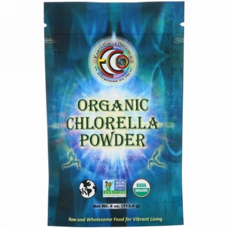 Earth Circle Organics, オーガニッククロレラパウダー、113.4g（4oz）