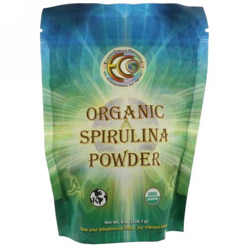 Earth Circle Organics, Spirulina Organic Powder, 8 oz (226.7 g) (Discontinued Item)