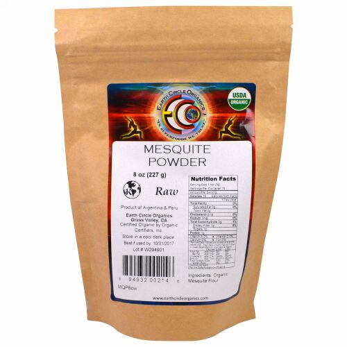 Earth Circle Organics, ローオーガニック・メスキートパウダー、227g (Discontinued Item)