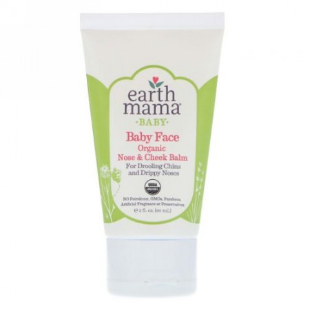 Earth Mama, Baby, Face Organic Nose & Cheek Balm, 2 fl oz (60 ml) (Discontinued Item)
