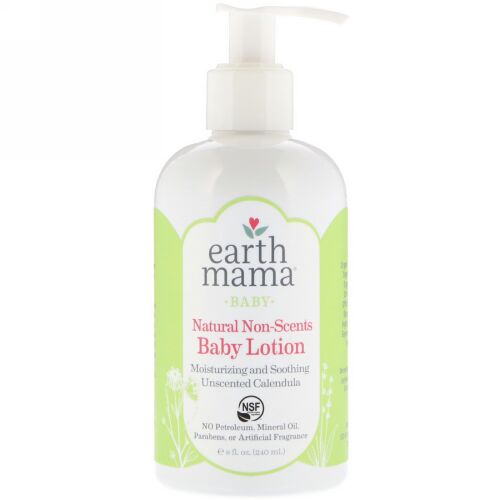 Earth Mama, ベビー、ナチュラル無香、ベビーローション、無香キンセンカ、8液量オンス (240 ml) (Discontinued Item)