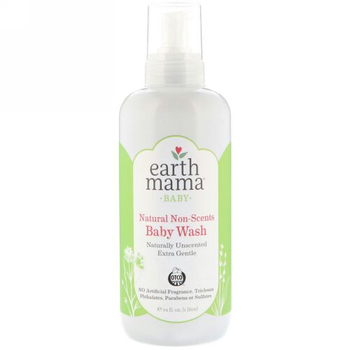Earth Mama, 赤ちゃん用、天然無香料ベビーウォッシュ、香料無添加、1L (Discontinued Item)