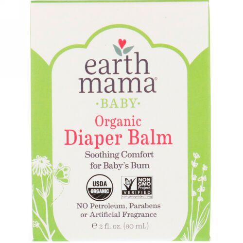 Earth Mama, ベビー用、オーガニックおむつバーム、2 fl oz (60 ml) (Discontinued Item)