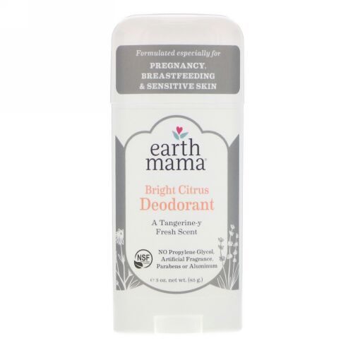 Earth Mama, デオドラント、ブライト シトラス、3 oz (85 g) (Discontinued Item)