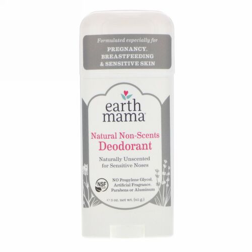 Earth Mama, デオドラント、ナチュラル無香、3 oz (85 g) (Discontinued Item)