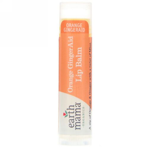 Earth Mama, Orange GingerAid, Lip Balm, .15 oz (4 ml) (Discontinued Item)