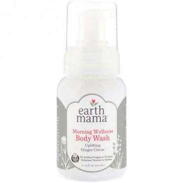 Earth Mama, Morning Wellness Body Wash, Ginger Citrus, 5.3 fl oz (160 ml) (Discontinued Item)
