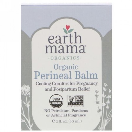 Earth Mama, オーガニック会陰用バーム、2液量オンス (60 ml) (Discontinued Item)