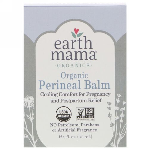 Earth Mama, オーガニック会陰用バーム、2液量オンス (60 ml) (Discontinued Item)