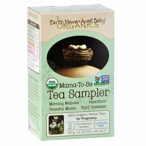 Earth Mama, オーガニック、プレママティーサンプラー、 カフェインレス、 16ティーバッグ、 1.23 oz (35 g) (Discontinued Item)