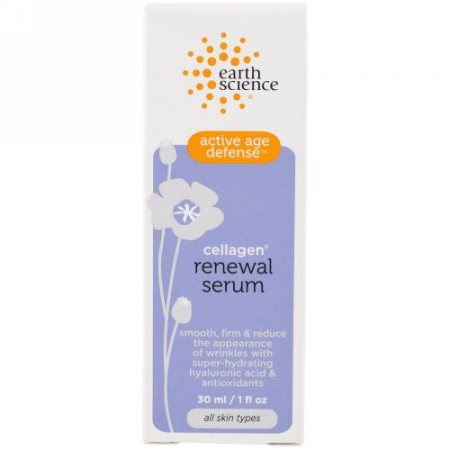 Earth Science, アクティブ･エイジ・ディフェンス、コラーゲン再生セラム、1 fl oz (30 ml)