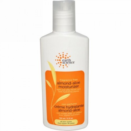 Earth Science, アーモンド-アロエ モイスチャライザ, 無香料, 5 fl oz (150 ml) (Discontinued Item)