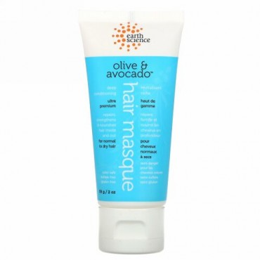 Earth Science, ディープコンディショニング、ヘアマスク、オリーブ＆アボカド、2 oz (59 g)