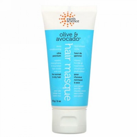 Earth Science, ディープコンディショニング、ヘアマスク、オリーブ＆アボカド、2 oz (59 g)