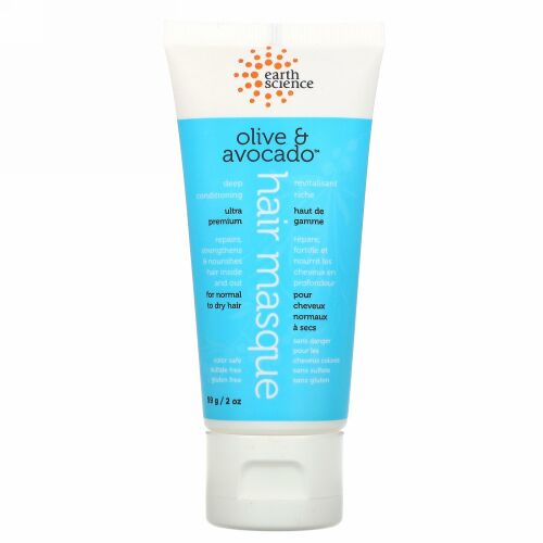 Earth Science, ディープコンディショニング、ヘアマスク、オリーブ＆アボカド、2 oz (59 g)