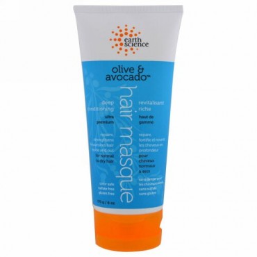 Earth Science, ディープコンディショニングヘアマスク　オリーブ& アボカド 6 oz (170 g)