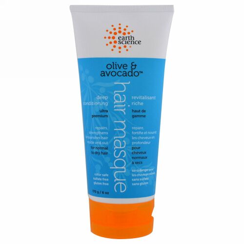 Earth Science, ディープコンディショニングヘアマスク　オリーブ& アボカド 6 oz (170 g)