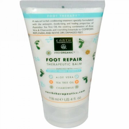 Earth Therapeutics, ベーシック、足の修復、セラプティック・バーム, 4 オンス (118 ml) (Discontinued Item)