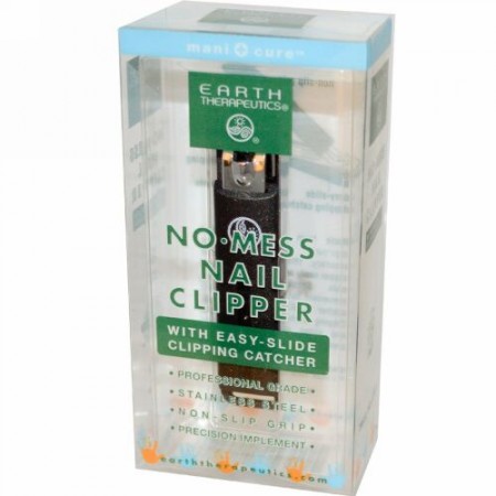 Earth Therapeutics, 散らからない爪切り、イージースライドクリッピングキャッチャー付き、1 個 (Discontinued Item)