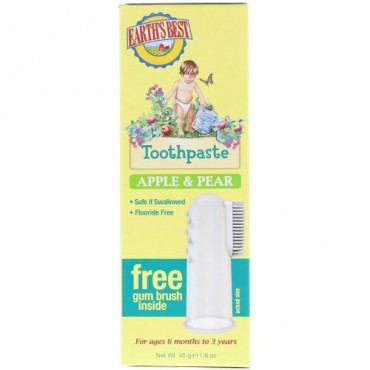 Earth's Best, Toothpaste - Apple & Pear, 1.6 oz (Discontinued Item)