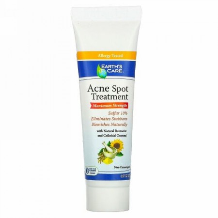 Earth's Care, にきびスポット治療、超強力、0.97オンス（27g）