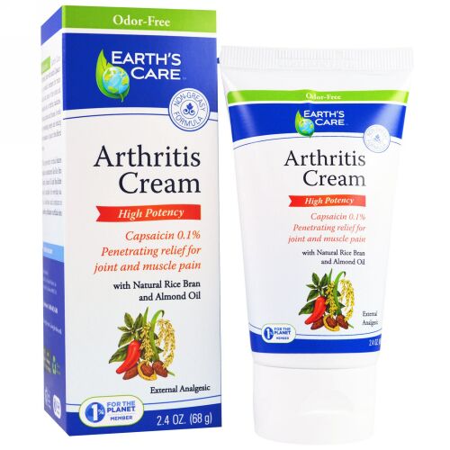 Earth's Care, 関節炎クリーム、2.4オンス（68g） (Discontinued Item)