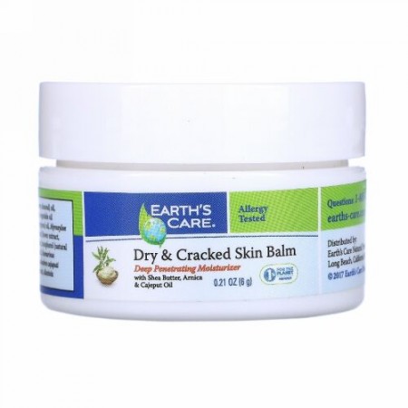 Earth's Care, 乾燥・ひび割れの皮膚用バーム、0.21 oz (6 g)