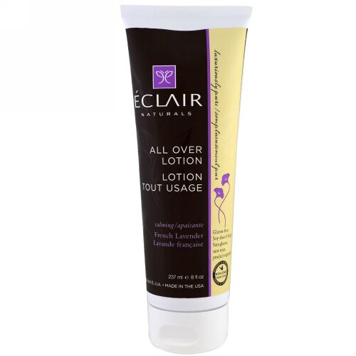 Eclair Naturals, オールオーバーローション、鎮静効果、フレンチラベンダー、8液量オンス (237 ml) (Discontinued Item)