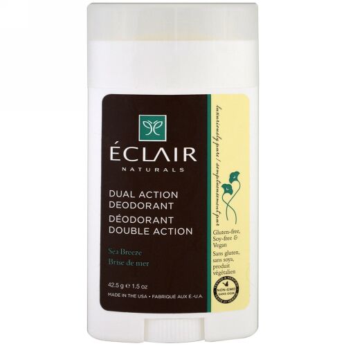 Eclair Naturals, デュアルアクション・デオドラント、潮風、1.5オンス (42.5 g) (Discontinued Item)