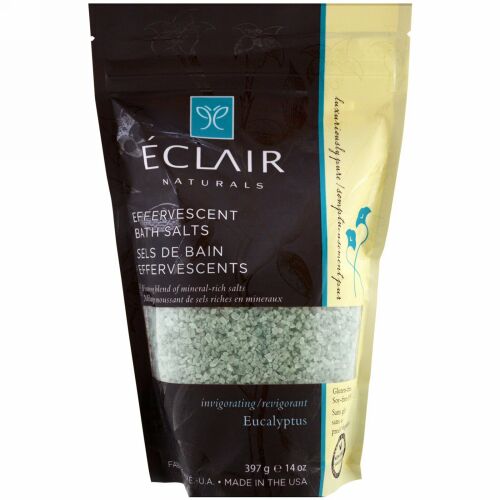 Eclair Naturals, 発泡性バスソルト、ユーカリ、14オンス（397g） (Discontinued Item)