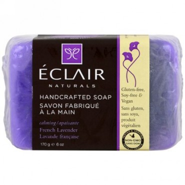 Eclair Naturals, ハンドクラフトソープ、フレンチラベンダー、6オンス (170 g) (Discontinued Item)
