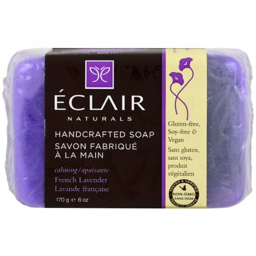 Eclair Naturals, ハンドクラフトソープ、フレンチラベンダー、6オンス (170 g) (Discontinued Item)