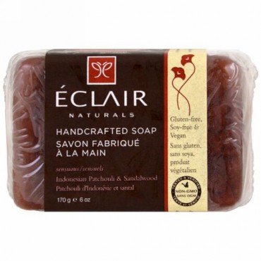 Eclair Naturals, 手作りソープ、インドネシア産パチョリ&サンダルウッド、6オンス (170 g) (Discontinued Item)