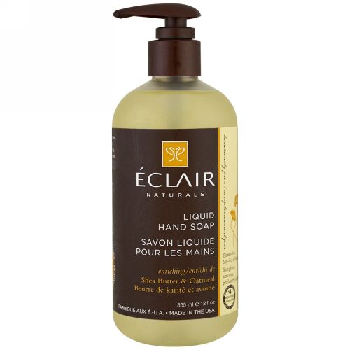 Eclair Naturals, 液体ハンドソープ, シアバター & オートミール, 12液量オンス (355 ml) (Discontinued Item)