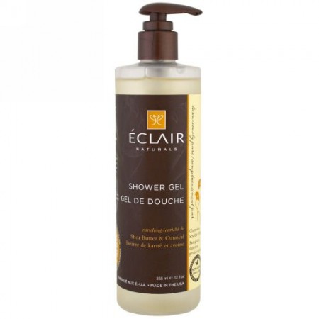 Eclair Naturals, シャワージェル, 濃縮, シアバター & オートミール, 12液量オンス (355 ml) (Discontinued Item)