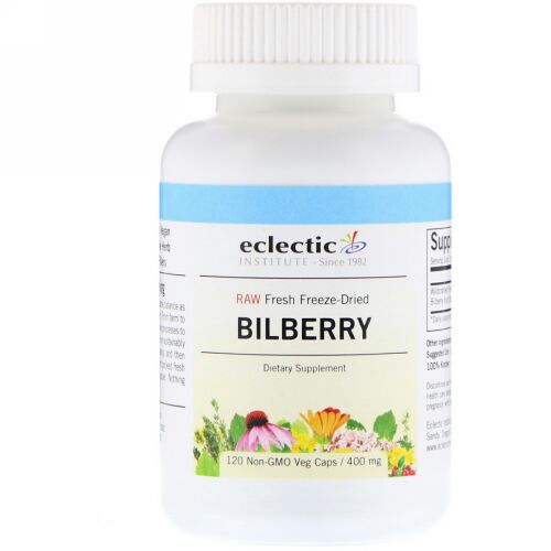 Eclectic Institute, ビルベリー、400mg、植物性カプセル（非遺伝子組み換え）120粒