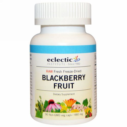 Eclectic Institute, Blackberry Fruit, 480 mg, 90 Non-GMO Veg Caps