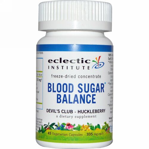 Eclectic Institute, ブラッドシュガーバランス, デビルスクラブ - ハックルベリー,  335 mg, 45 ベジタブルカプセル (Discontinued Item)