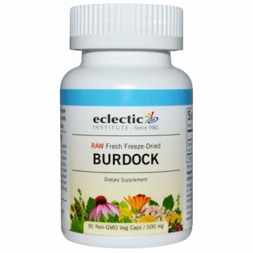 Eclectic Institute, Burdock, Raw, 500 mg, 90 Non-GMO Veg Caps
