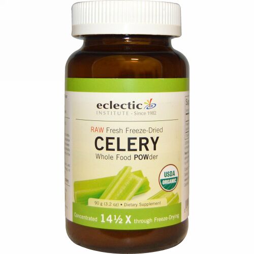 Eclectic Institute, セロリ, ホールフード・パウダー, 3.2 オンス (90 g)