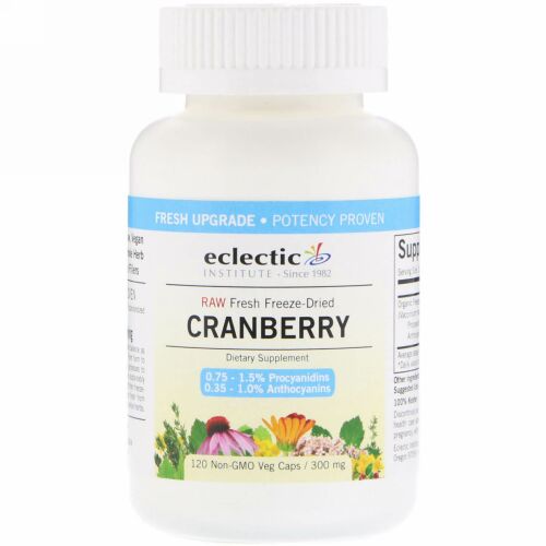 Eclectic Institute, クランベリー、300mg、ベジカプセル120個