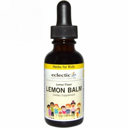 Eclectic Institute, 子供用ハーブ、 レモンバーム、 レモン風味、 1 液量オンス (30 ml)