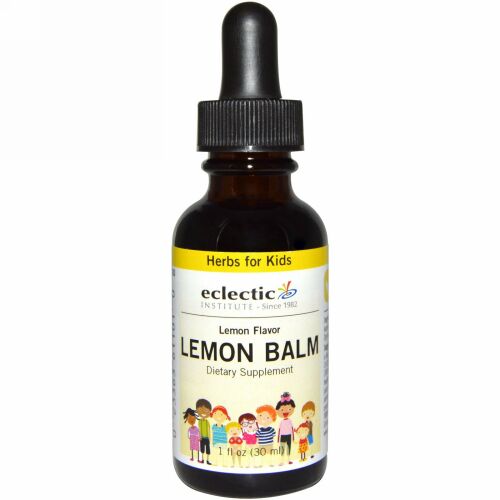 Eclectic Institute, 子供用ハーブ、 レモンバーム、 レモン風味、 1 液量オンス (30 ml)