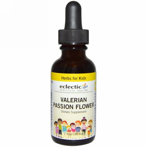 Eclectic Institute, 子供用ハーブ、 バレリアン・パッションフラワー、 1 液量オンス (30 ml) (Discontinued Item)